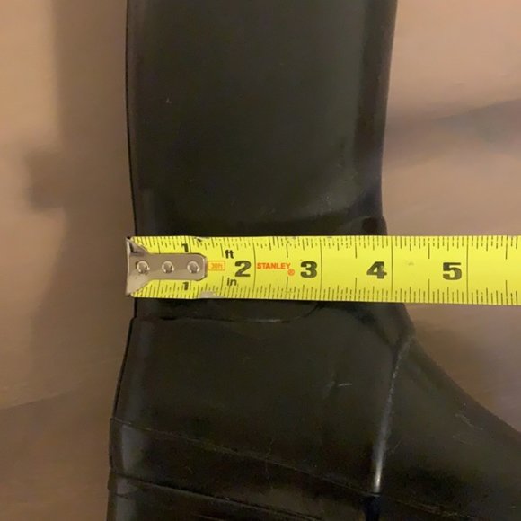 Hunter Black and Purple Rubber Boots - Women’s Size 5 - Picture 10 of 11